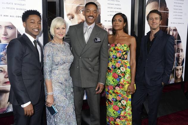 Jacob Latimore, Helen Mirren, David Frankel, Will Smith, Naomie Harris und Edward Norton bei der Weltpremiere des Kinofilms Collateral Beauty Verborgene Schönheit in der Frederick P. Rose Hall im Jazz at Lincoln Center. New York, 12.12.2016 Foto:xD.xVanxTinex xFuturexImage
