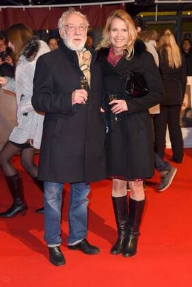Dieter Hallervorden mit Freundin Christiane Zander Weltpremiere von Vier gegen die Bank im CineStar im Sony Center in Berlin am 13.12.2016