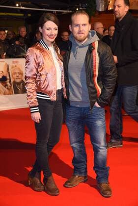 Julia Hartmann, Axel Stein Weltpremiere von Vier gegen die Bank im CineStar im Sony Center in Berlin am 13.12.2016
