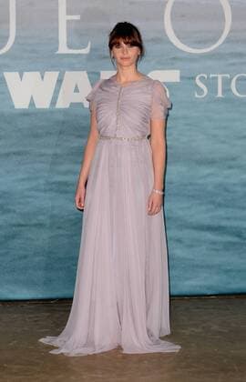 December 13, 2016 - London, England, United Kingdom - Felicity Jones attends the launch event for Rouge One: A Star Wars Story at Tate Modern. London United Kingdom - ZUMAs147 20161213_zap_s147_016