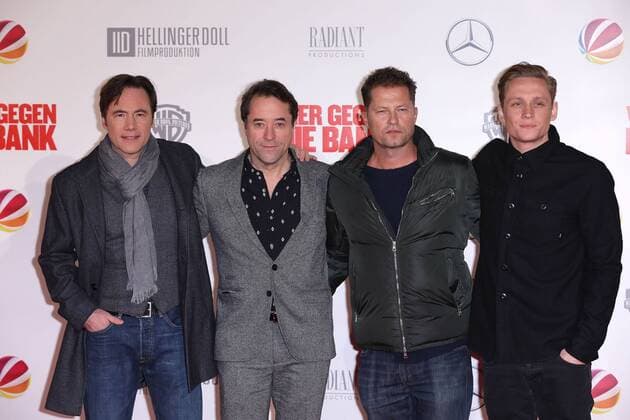 Michael Bully Herbig, Jan Josef Liefers, Til Schweiger und Matthias Schweighöfer bei der Film Premiere von Vier gegen die Bank am 13.12.2016 in Berlin Vier gegen die Bank Filmpremiere in Berlin, 2016 