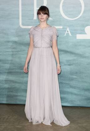 Felicity Jones attends the Star Wars Rogue One premiere at Tate Modern Art Gallery in London. DECEMBER 13th 2016  GBHx163846