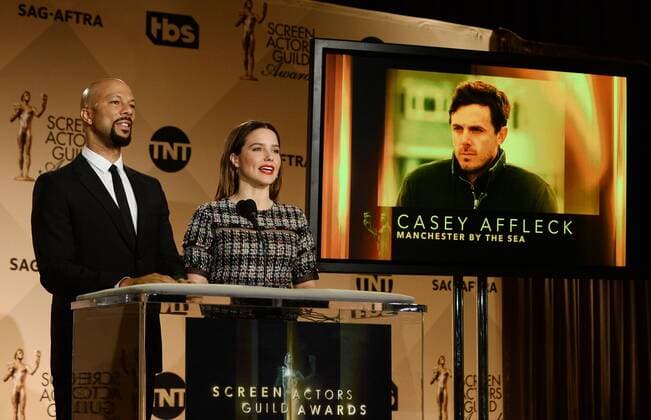 Common and Sophia Bush announce nominations onstage for the 23rd annual SAG Awards at the Pacific Design Center on in West Hollywood, California on December 14, 2016. Winners will be announced during a Simulcast Live on Sunday, January 29th.  LAP2016121404 JIMxRUYMEN