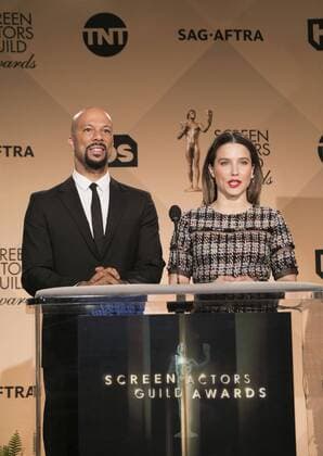 December 14, 2016 - West Hollywood, California, U.S - Common and Sophia Bush at the 23rd Annual Screen Actors Guild Awards Nominations announcement at the Pacific Design Center on Wednesday, December 14, 2016 in West Hollywood, California. West Hollywood U.S. - ZUMAp124 20161214_zaa_p124_002