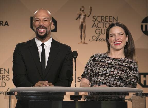 December 14, 2016 - West Hollywood, California, U.S - Common and Sophia Bush at the 23rd Annual Screen Actors Guild Awards Nominations announcement at the Pacific Design Center on Wednesday, December 14, 2016 in West Hollywood, California. West Hollywood U.S. - ZUMAp124 20161214_zaa_p124_006