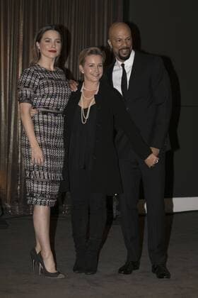 December 14, 2016 - West Hollywood, California, U.S - Sophia Bush, SAG-AFTRA president Gabrielle Carteris and Common at the 23rd Annual Screen Actors Guild Awards Nominations announcement at the Pacific Design Center on Wednesday, December 14, 2016 in West Hollywood, California. West Hollywood U.S. - ZUMAp124 20161214_zaa_p124_012