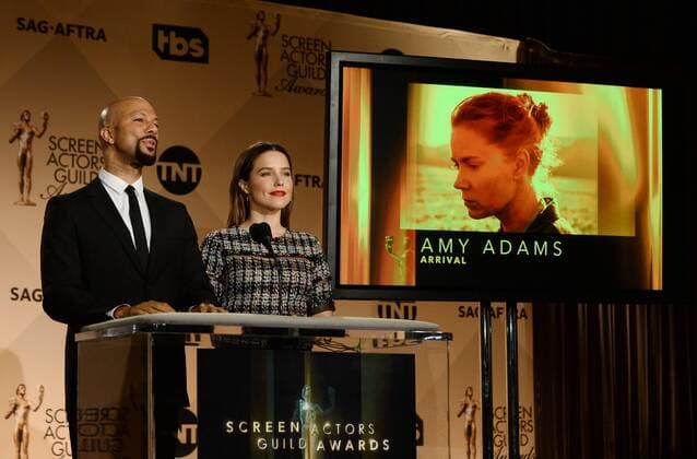 Common and Sophia Bush announce nominations onstage for the 23rd annual SAG Awards at the Pacific Design Center on in West Hollywood, California on December 14, 2016. Winners will be announced during a Simulcast Live on Sunday, January 29th.  LAP2016121408 JIMxRUYMEN