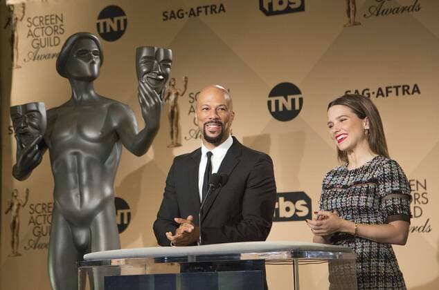 December 14, 2016 - West Hollywood, California, U.S - Common and Sophia Bush at the 23rd Annual Screen Actors Guild Awards Nominations announcement at the Pacific Design Center on Wednesday, December 14, 2016 in West Hollywood, California. West Hollywood U.S. - ZUMAp124 20161214_zaa_p124_017