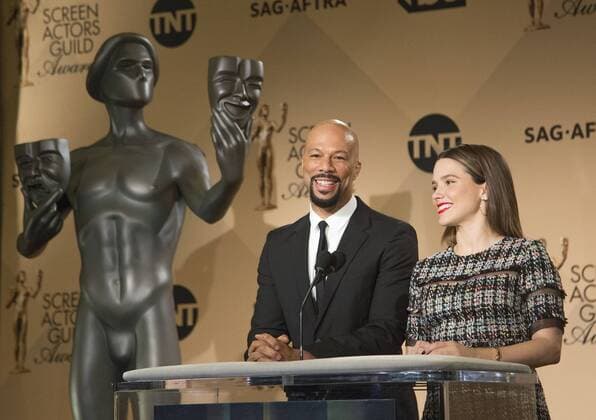 December 14, 2016 - West Hollywood, California, U.S - Common and Sophia Bush at the 23rd Annual Screen Actors Guild Awards Nominations announcement at the Pacific Design Center on Wednesday, December 14, 2016 in West Hollywood, California. West Hollywood U.S. - ZUMAp124 20161214_zaa_p124_018