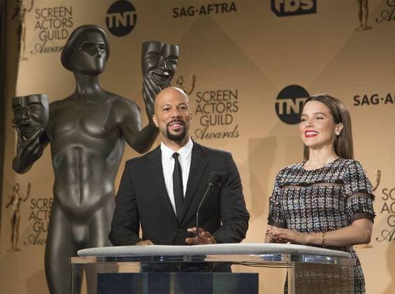December 14, 2016 - West Hollywood, California, U.S - Common and Sophia Bush at the 23rd Annual Screen Actors Guild Awards Nominations announcement at the Pacific Design Center on Wednesday, December 14, 2016 in West Hollywood, California. West Hollywood U.S. - ZUMAp124 20161214_zaa_p124_019