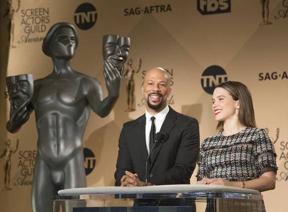 December 14, 2016 - West Hollywood, California, U.S - Common and Sophia Bush at the 23rd Annual Screen Actors Guild Awards Nominations announcement at the Pacific Design Center on Wednesday, December 14, 2016 in West Hollywood, California. West Hollywood U.S. - ZUMAp124 20161214_zaa_p124_022