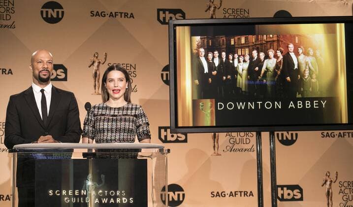 December 14, 2016 - West Hollywood, California, U.S - Common and Sophia Bush at the 23rd Annual Screen Actors Guild Awards Nominations announcement at the Pacific Design Center on Wednesday, December 14, 2016 in West Hollywood, California. Outstanding Performance by an Ensemble in a Drama Series, DOWNTON ABBEY West Hollywood U.S. - ZUMAp124 20161214_zaa_p124_047