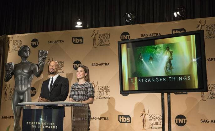 December 14, 2016 - West Hollywood, California, U.S - Common and Sophia Bush at the 23rd Annual Screen Actors Guild Awards Nominations announcement at the Pacific Design Center on Wednesday, December 14, 2016 in West Hollywood, California. West Hollywood U.S. - ZUMAp124 20161214_zaa_p124_085