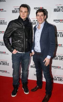 English actor Rupert Evans and Jay Marino attend The Man in the High Castle Season 2 European Premiere at Curzon Bloomsbury, London. DECEMBER 14th 2016  SLIx163863