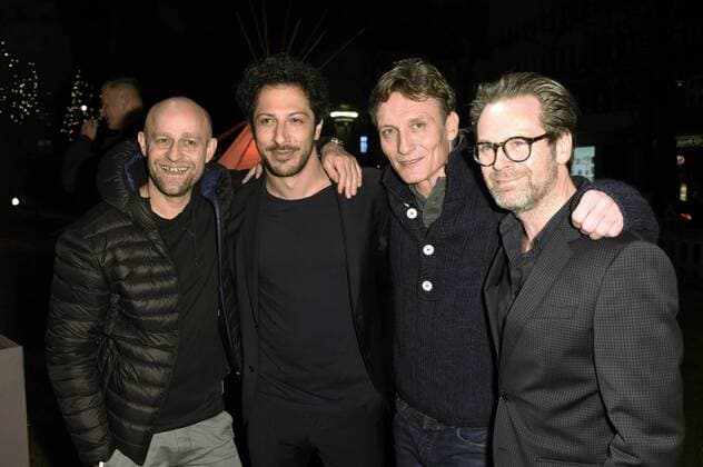 Jürgen Vogel, Fahri Yardim, Oliver Masucci und Matthias Matschke bei der Premiere des Fernsehfilms Winnetou - Eine neue Welt im Delphi Filmpalast. Berlin, 14.12.2016 Foto:xF.xKernx xFuturexImage