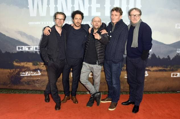 Matthias Matschke, Fahri Yardim, Jürgen Vogel, Oliver Masucci und Rainer Bock bei der Premiere des Fernsehfilms Winnetou - Eine neue Welt im Delphi Filmpalast. Berlin, 14.12.2016 Foto:xF.xKernx xFuturexImage