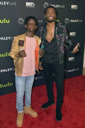 Tyler Williams und Woody McClain bei der Premiere der BET TV-Miniserie The New Edition Story im Paley Center for Media. Beverly Hills, 14.12.2016 Foto:xD.xStarbuckx xFuturexImage