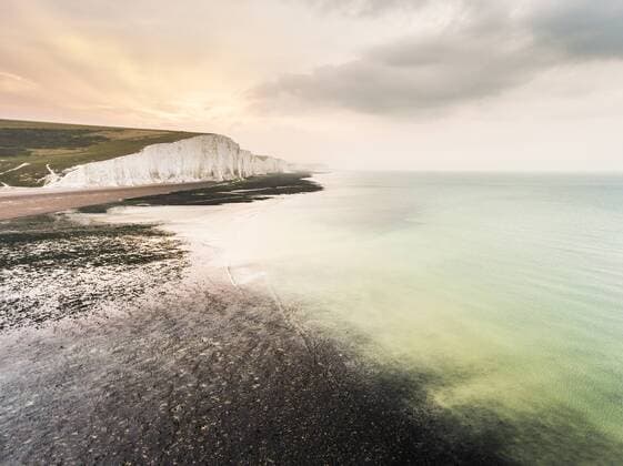 The Seven Sisters chalk cliffs, South Downs National Park, East Sussex, England, United Kingdom, Europe Copyright: MatthewxWilliams-Ellis 1109-3014