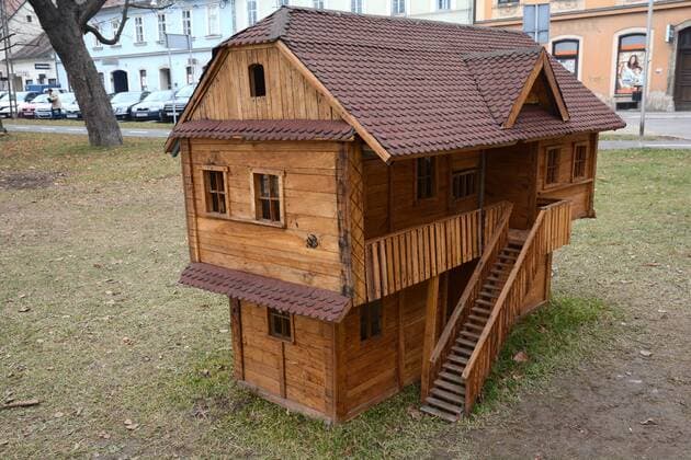 Modellpark in Sisak, Kroatien Model of the Posavina villages 15.12.2016., Croatia, Sisak - Model of the Posavina villages in park near Kupa river.  NikolaxCutuk PIXSELL