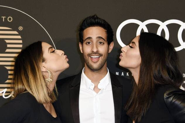 Lamiya Slimani, Sami Slimani und Dounia Slimani beim Place To B Influencer Award 2016 im Hauptempfang Axel Springer SE. Berlin, 15.12.2016 Foto:xF.xKernx xFuturexImage