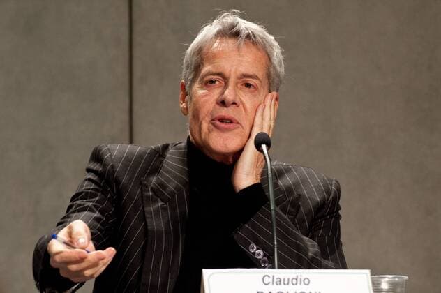 NO FRANCE - NO SWITZERLAND: December 16 2016 : Claudio Baglioni speaks during the press Conference for the Benefit concert presentation Avrai the concert will be held on the occasion of the Bicentennial of the Vatican Gendarmerie, and will be executed by the artist Claudio Baglioni to help two important projects: a children s hospital in Bangui, Central African Republic, and the victims of the earthquake in central Italy, at the Press Room of the Holy See in the Vatican.  Â©M.xMIGLIORATO CPPx xIPA