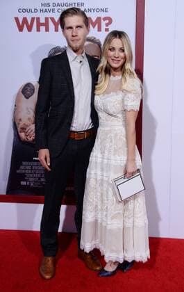 Cast member Kaley Cuoco and her boyfriend, professional equestrian rider Karl Cook attend the premiere of the motion picture comedy Why Him? at the Regency Bruin Theater in the Westwood section of Los Angeles on December 17, 2016. Storyline: A dad forms a bitter rivalry with his daughter s young rich boyfriend.  LAP2016121711 JIMxRUYMEN