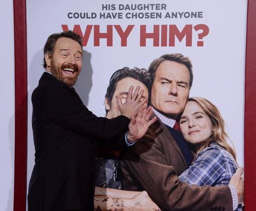 Cast member Bryan Cranston attends the premiere of the motion picture comedy Why Him? at the Regency Bruin Theater in the Westwood section of Los Angeles on December 17, 2016. Storyline: A dad forms a bitter rivalry with his daughter s young rich boyfriend.  LAP2016121703 JIMxRUYMEN