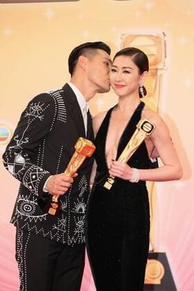 HONG KONG, CHINA - DECEMBER 18: Actress Nancy Wu and actor Ruco Chan Chin-pang attend the 2016 TVB Anniversary Awards on December 18, 2016 in Hong Kong, China.  CFP497275755