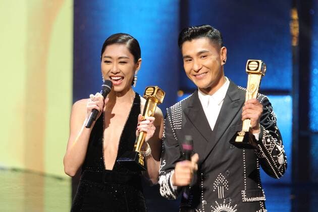 HONG KONG, CHINA - DECEMBER 18: Actress Nancy Wu and actor Ruco Chan Chin-pang attend the 2016 TVB Anniversary Awards on December 18, 2016 in Hong Kong, China.  CFP497275761