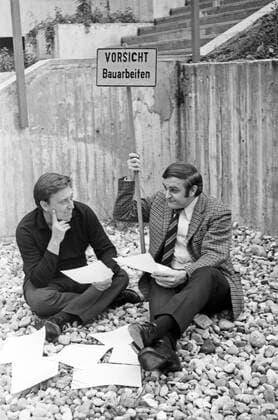 Bandleader Jochen Brauer und Regisseur Dieter Pröttel, Deutschland 1960er Jahre. Band leader Jochen Brauer with director Dieter Proettel, Germany 1960s. 24x36swNeg300 Jochen Brauer, Dieter Pröttel Copyright: HeinzxBrowers UnitedArchives2005627