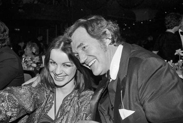 Die deutsche Schauspieler Sabine von Maydell und Harald Leipnitz beim Deutschen Filmball am 16.01.1976 in München, Deutschland 1970er Jahre. German actress Sabine von Maydell with Harald Leipnitz at the Deutscher Filmball on January 16th 1976 at Munich, Germany 1970s. 24x36swNegV112 Deutscher Filmball München 1976 Copyright: HeinzxBrowers UnitedArchives2008672