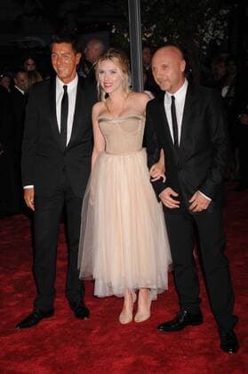 May 5 2008, New York City Designer Stefano Gabbana, actress Scarlett Johansson and designer Domenico Dolce arriving at the Metropolitan Museum of Art Costume Institute Gala, Superheroes: Fashion and Fantasy, held at the Metropolitan Museum of Art on the Upper East Side of Manhattan  - ZUMAny1_ 20080505_zaf_ny1_455