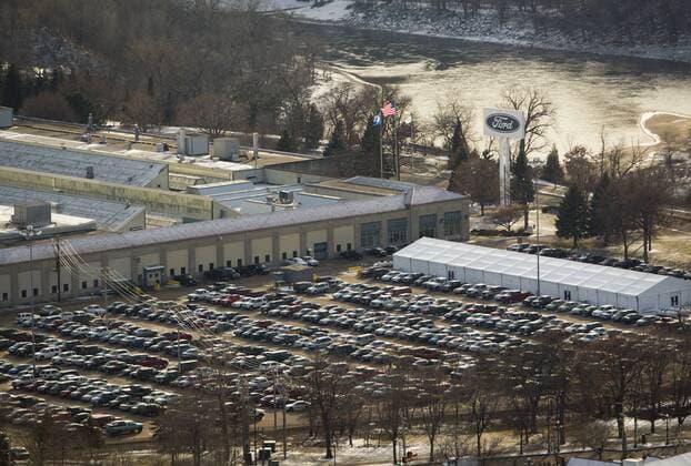 December 1, 2011 - St. Paul, MN - Minnesota, USA - United States - The Ford Plant photographed from a helicopter on Thursday, December 1, 2011, in St. Paul, Minn. St. Paul USA - United States - ZUMAm42_ 20111201_zaf_m42_075