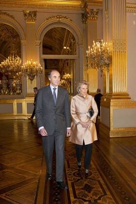 Belgische Königsfamilie besucht das Weihnachtskonzert in Brüssel 21-12-2016 Brussels Queen Mathilde and King Filip and Prince Gabriel (12) and Prince Emmanuel (10) and Princess Eleonore (7) and Crown Princess Elisabeth (14) and Princess Astrid and Prince Lorenz posing before the Christmas concert at the Royal Palace in Brussels.  Copyright: ppex