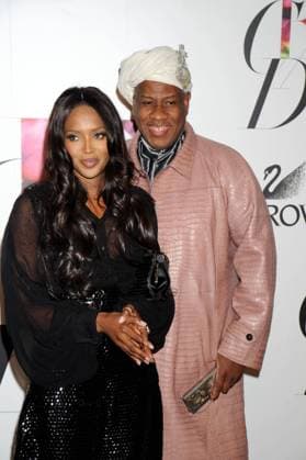 June 2, 2008. New York City .Model Naomi Campbell and Editor-at-Large of Vogue Magazine Andre Leon Talley attend the 2008 CFDA Fashion Awards held at the New York Public Library  - ZUMAny1_ 20080602_zaf_ny1_140
