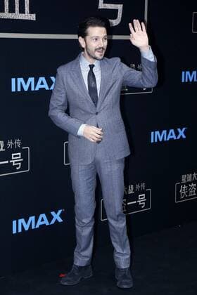 BEIJING, CHINA - DECEMBER 21: Mexican actor Diego Luna arrives at the red carpet of the premiere of film Rogue One: A Star Wars Story on December 21, 2016 in Beijing, China.  CFP497374455