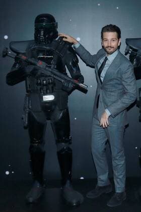BEIJING, CHINA - DECEMBER 21: Mexican actor Diego Luna arrives at the red carpet of the premiere of film Rogue One: A Star Wars Story on December 21, 2016 in Beijing, China.  CFP497374474