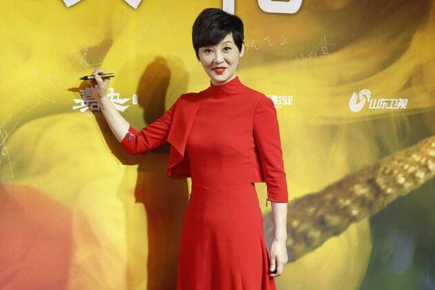 BEIJING, CHINA - DECEMBER 22: Actress Xu Fan attends the premiere of director Ding Sheng s film Railroad Tigers on December 22, 2016 in Beijing, China.  CFP497394476
