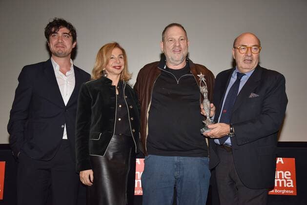 Rome, Casa del Cinema Villa Borghese Event T he Lion Walk Home, In the picture: Riccardo Scamarcio Francesca Lo Schiavo Harvey Weinstein Dante Ferretti  Copyright: xVincenzoxLandix xIPAx
