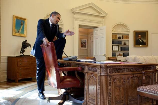 Mar. 24, 2010 - Washington, DC, USA - President Barack Obama calls a Member of Congress to discuss health care reform in the Oval Office, March 19, 2010.Ãä Barack Hussein Obama II (born August 4, 1961) is the 44th President of the United States. He is the first African American to be elected to office and the first president born outside the contiguous United States. Born in Honolulu, Hawaii, Obama is a graduate of Columbia University and Harvard Law School. He worked as a civil rights attorney and taught constitutional law at the University of Chicago Law School from 1992 to 2004. While serving three terms representing the 13th District in the Illinois Senate from 1997 to 2004, he ran unsuccessfully in the Democratic primary for the United States House of Representatives in 2000. Washington USA - ZUMAz03_ 20100324_shh_z03_787