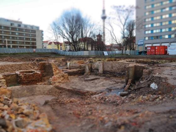 Ausgrabungen auf der Fischerinsel, Archäologie, Geschichte,Mitte,Siedlungskern von Alt-Cölln