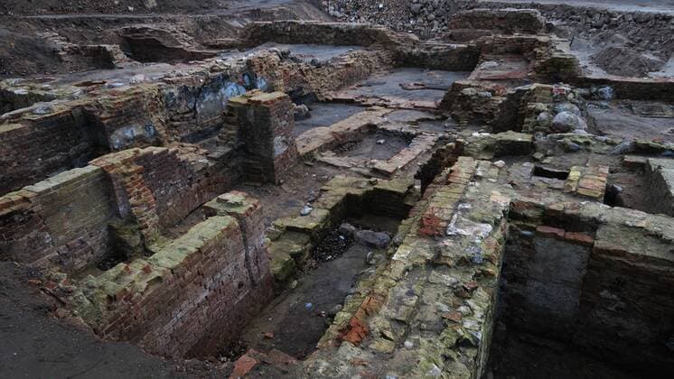 Ausgrabungen auf der Fischerinsel, Archäologie, Geschichte,Mitte,Siedlungskern von Alt-Cölln