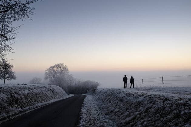 Winterlandschaft im Nebel