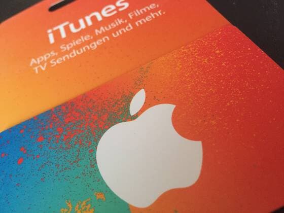 Apple itunes Guthabenkarte für 25 Euro 31.12.2016