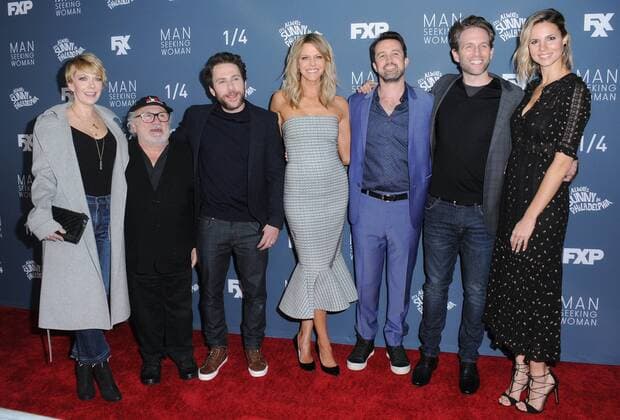 January 3, 2017 - Westwood, CA, United States - 03 January 2017 - Westwood, California - Mary Elizabeth Ellis, Danny DeVito, Charlie Day, kaitlin Olson, Rob McElhenney, Glenn Howerton, Jill Latiano. Premiere of FXX s It s Always Sunny in Philadelphia Season 12 and Man Seeking Woman Season 3 held at the Fox Bruin Theatre. Photo Credit: AdMedia Westwood United States - ZUMAa123 20170103_zaa_a123_040