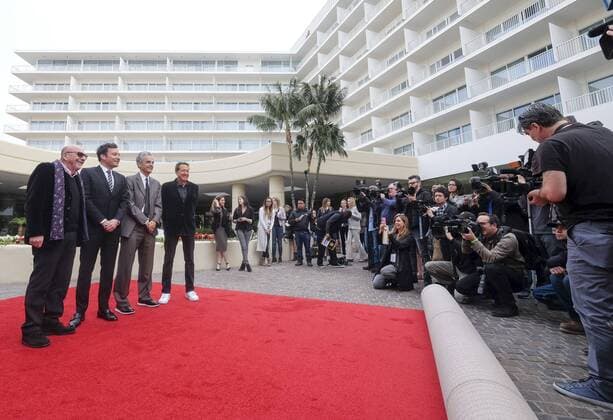 January 4, 2017 - Los Angeles, California, U.S - Tonight Show host Jimmy Fallon joins the red carpet roll out ceremony during the 74rd Annual Golden Globe Awards Preview Day at the Beverly Hilton on Wednesday, Jan. 4, 2017, in Beverly Hills, Calif. The annual awards show including film and television will be held on Sunday. Los Angeles U.S. - ZUMAc68_ 20170104_zaf_c68_003