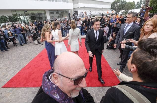 January 4, 2017 - Los Angeles, California, U.S - Tonight Show host Jimmy Fallon joins the red carpet roll out ceremony during the 74rd Annual Golden Globe Awards Preview Day at the Beverly Hilton on Wednesday, Jan. 4, 2017, in Beverly Hills, Calif. The annual awards show including film and television will be held on Sunday. Los Angeles U.S. - ZUMAc68_ 20170104_zaf_c68_019