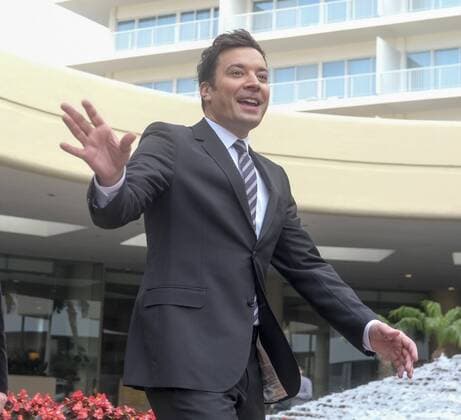 January 4, 2017 - Los Angeles, California, U.S - Tonight Show host Jimmy Fallon joins the red carpet roll out ceremony during the 74rd Annual Golden Globe Awards Preview Day at the Beverly Hilton on Wednesday, Jan. 4, 2017, in Beverly Hills, Calif. The annual awards show including film and television will be held on Sunday. Los Angeles U.S. - ZUMAc68_ 20170104_zaf_c68_025