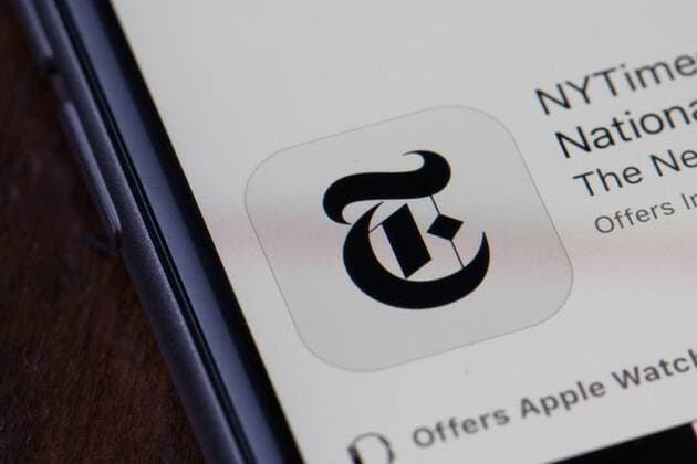 January 6, 2017 - Bydgoszcz, Poland - The online version of the New York Times in Chinese language is seen on a mobile phone in Bydgoszcz, Poland on 7 January, 2017. Bydgoszcz Poland  - ZUMAn230 20170106_zaa_n230_016