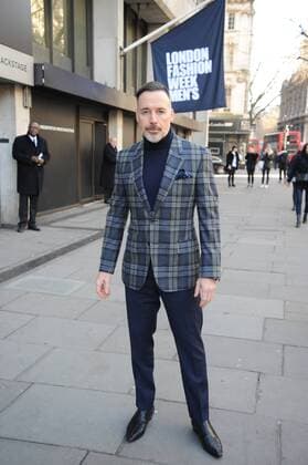 Elton John s husband David Furnish attending a London Fashion Week Men s Show on The Strand. JANUARY 6th 2017  TSTx1716